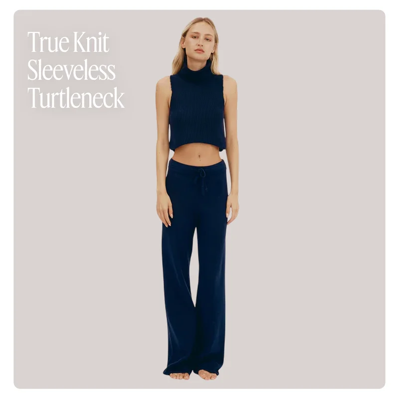 True Knit Sleeveless Turtleneck