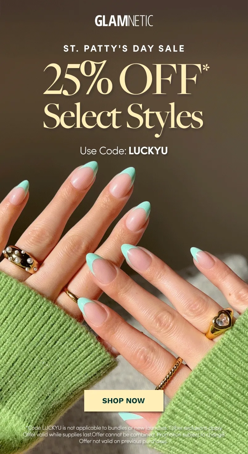 Shop 25% Off Select Styles with the code LUCKYU