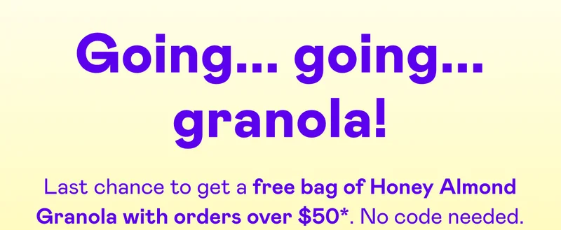Going... going... granola!