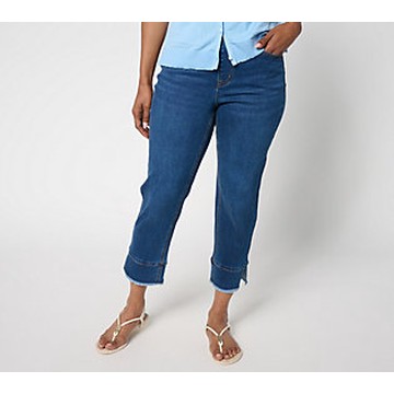 Isaac Mizrahi Live! Regular True Denim Crop Jeans w/ Cuff