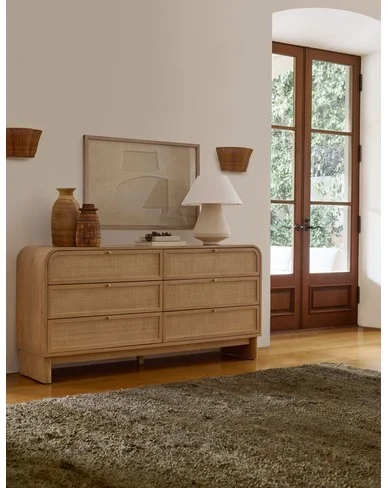 Suzette Wide Dresser-Natural Oak