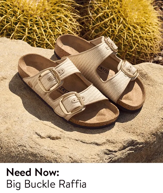 Women holding Birkenstock slides. Raffia slides with one and two straps.