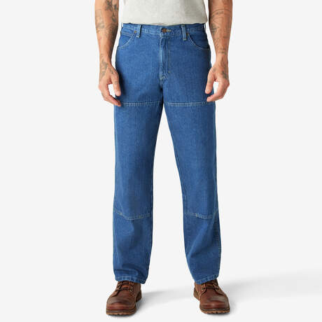 Relaxed Fit Double Knee Jeans