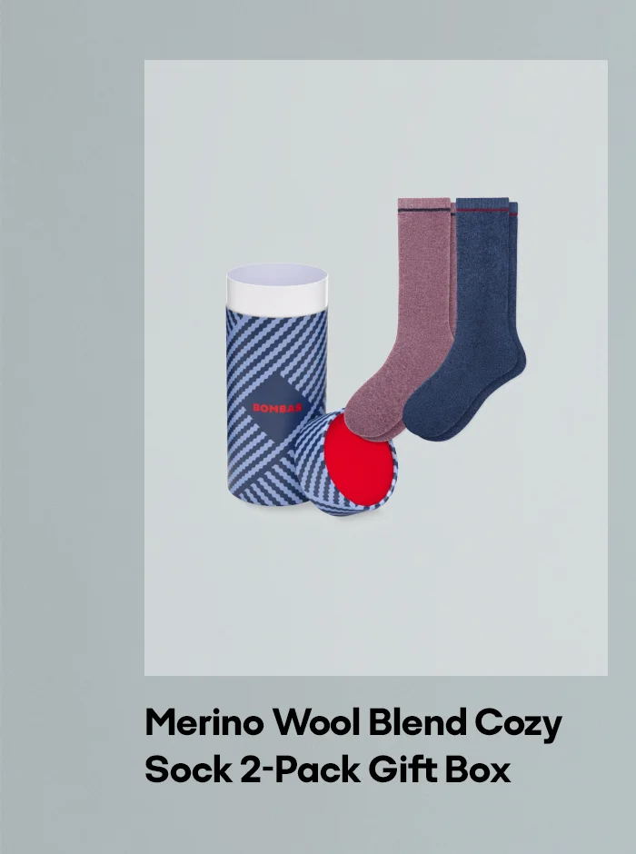 Merino Wool Blend Cozy Sock 2-Pack Gift Box