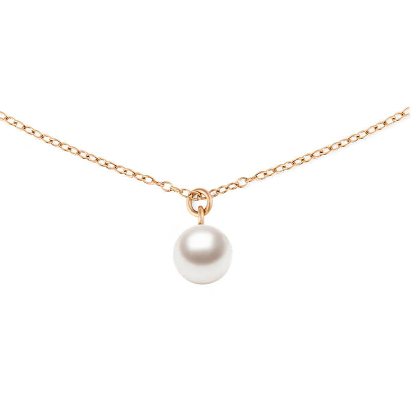 Image of Pearl Necklace Rose Gold