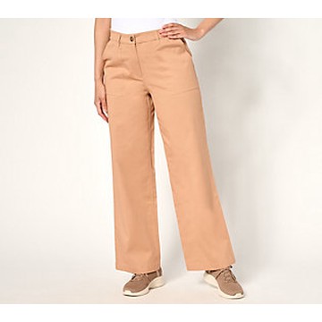 Martha Stewart Signature Tall Twill Wide Leg Pants