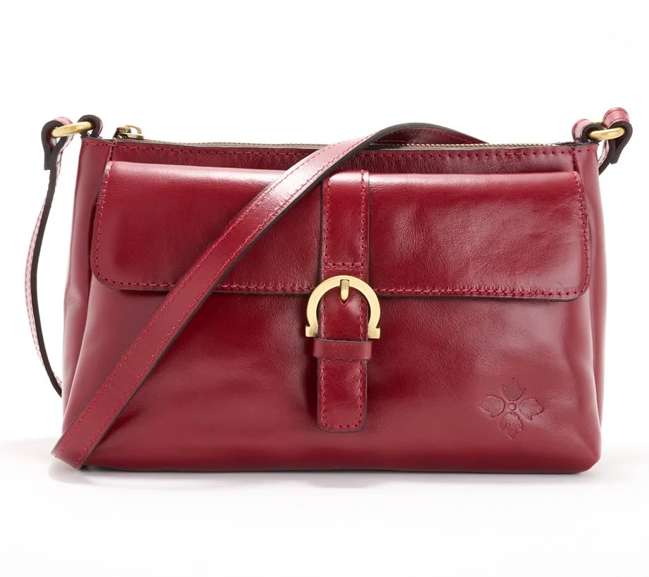Patricia Nash Montana Collection Leather Maisie Flap Crossbody