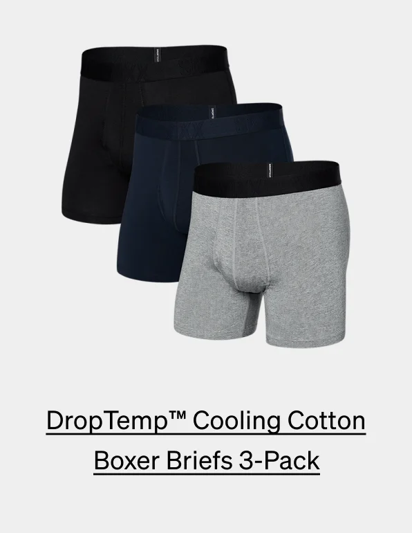 DropTemp Cooling Cotton Boxer Briefs 3-Pack