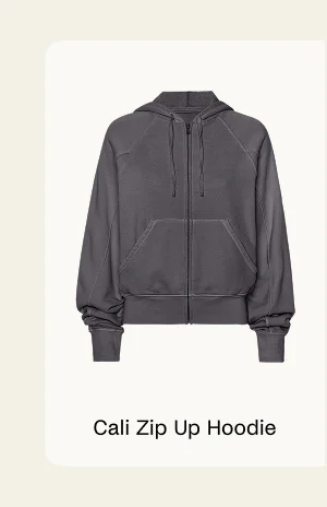 Cali Zip Up Hoodie in Washed Black