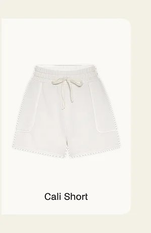 Cali Short in Washed Vintage White