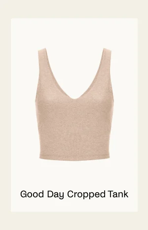 Spacedye Good Day Cropped Tank in Sand Swept Heather