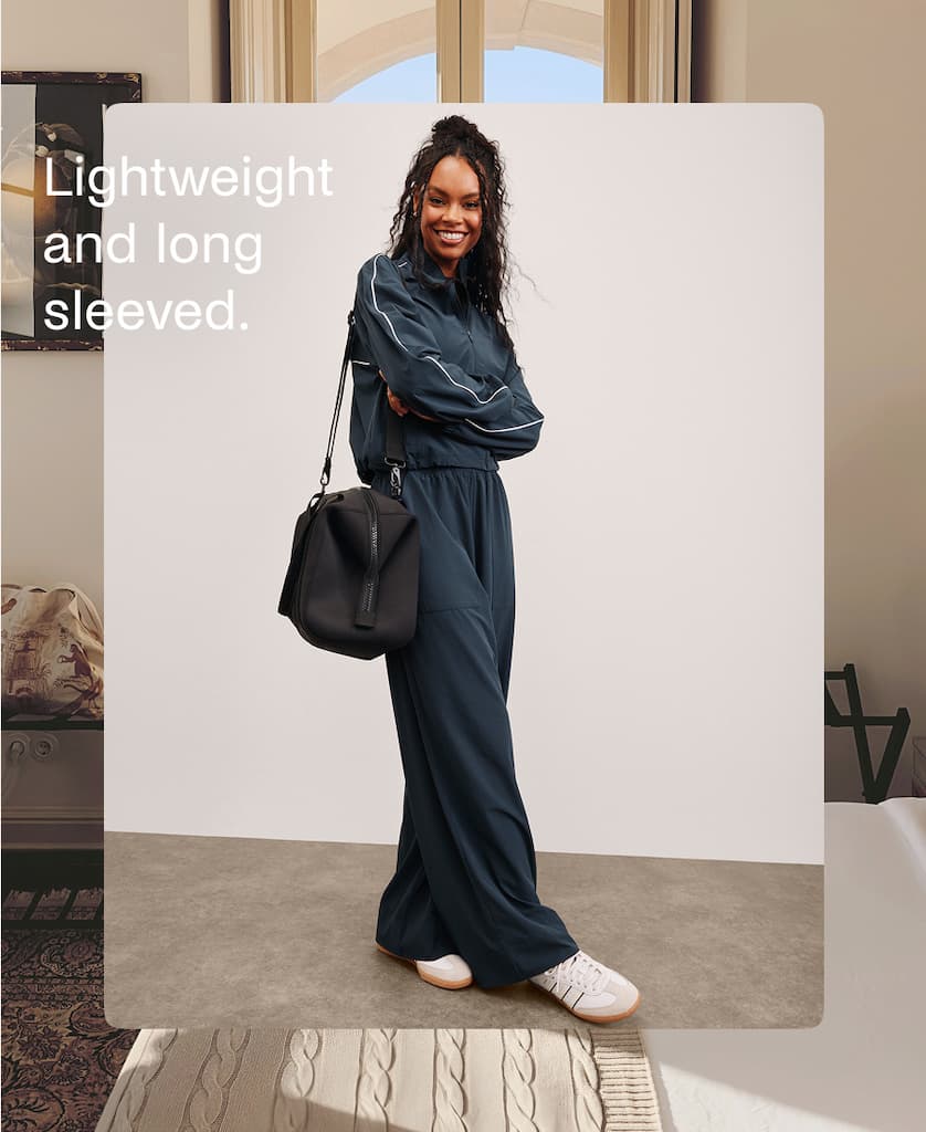 Lightweight and long sleeved.