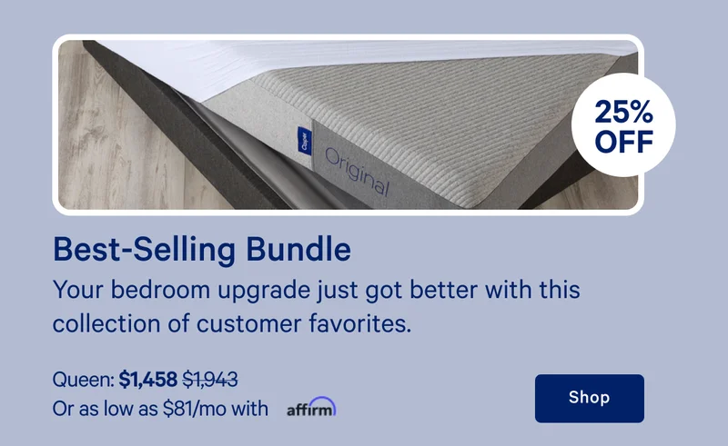 [25% off] >> Best-Selling Bundle >> Your bedroom upgrade just got better with this collection of customer favorites. >> Queen: $1,696 ($1,995)  >> Or as low as $71/mo with affirm. >> Shop >>