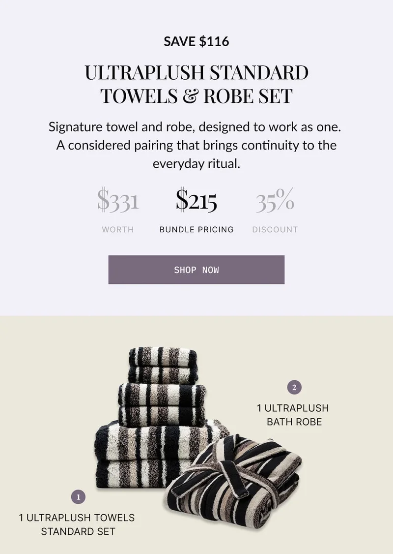 ULTRPLUSH STANDART TOWEL AND ROBE SET