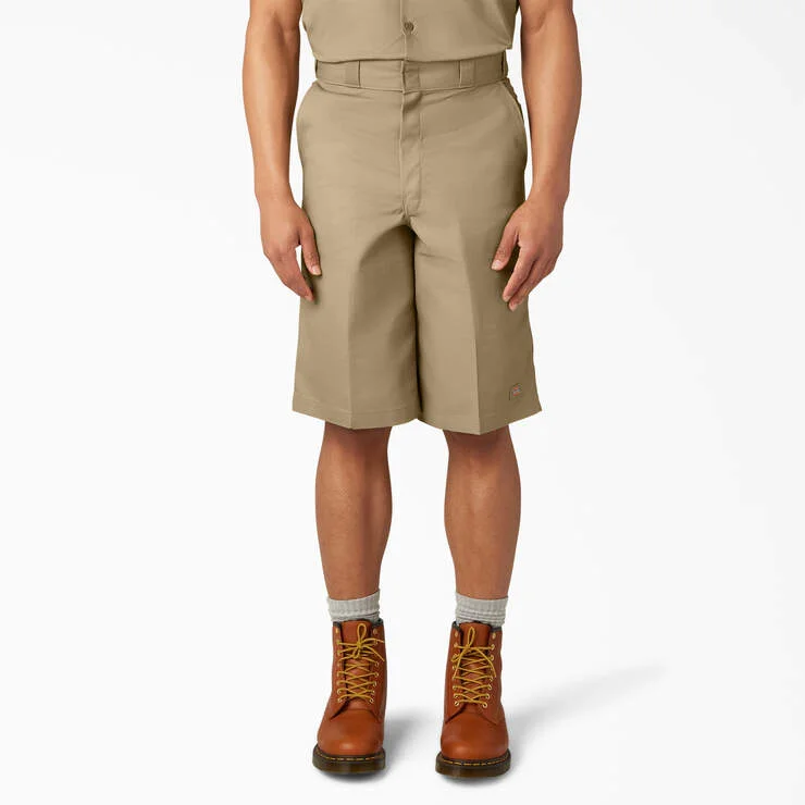 Loose Fit Flat Front Work Shorts