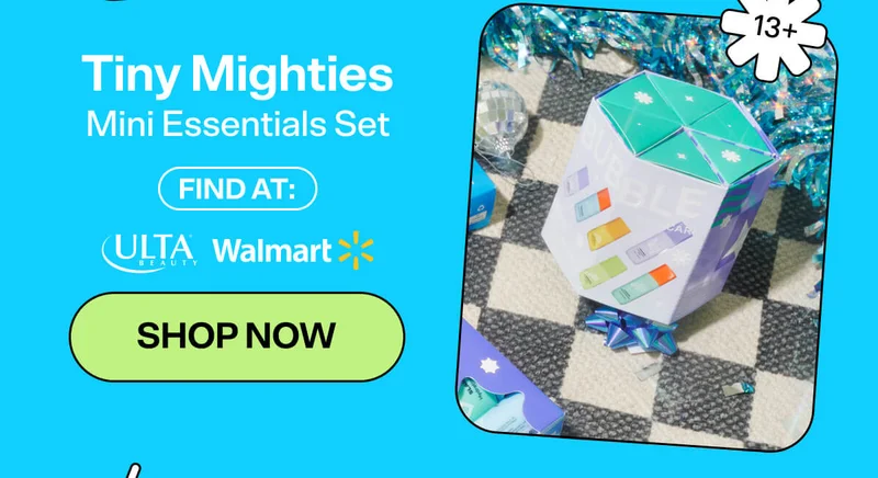 Tiny Mighties Mini Essentials Set (13+) [SHOP NOW]  (FIND AT: Ulta, Walmart)