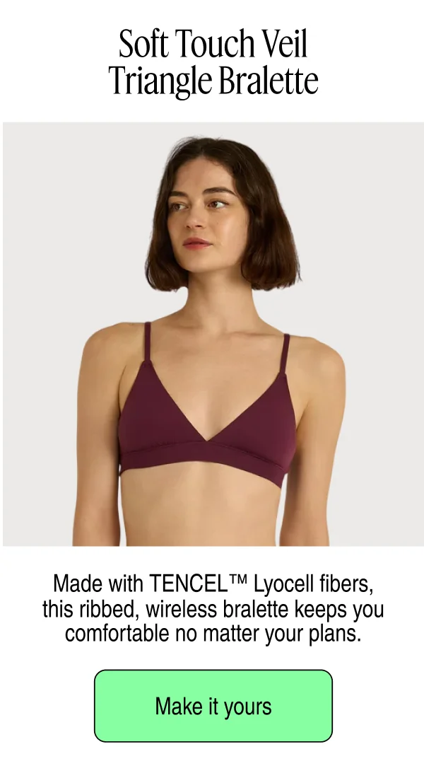 Soft Touch Veil Triangle Bralette | Make it yours