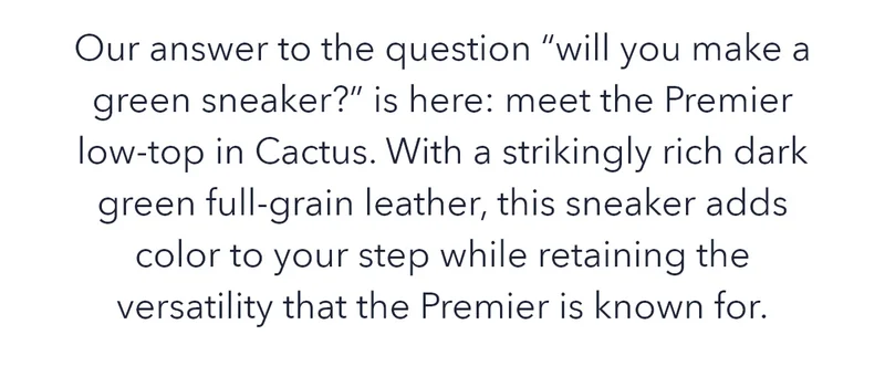 The Premier Low-Top In Cactus