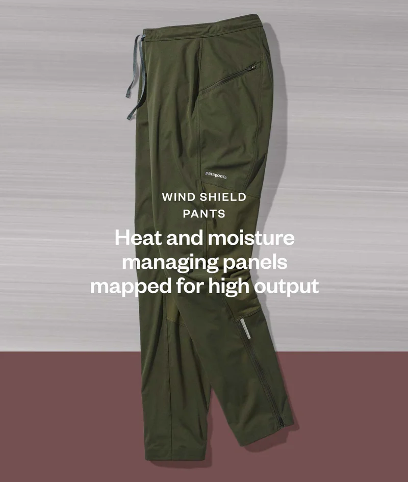Wind Shield Pants. Featuring heat and moisture managing panels that are mapped for high output.