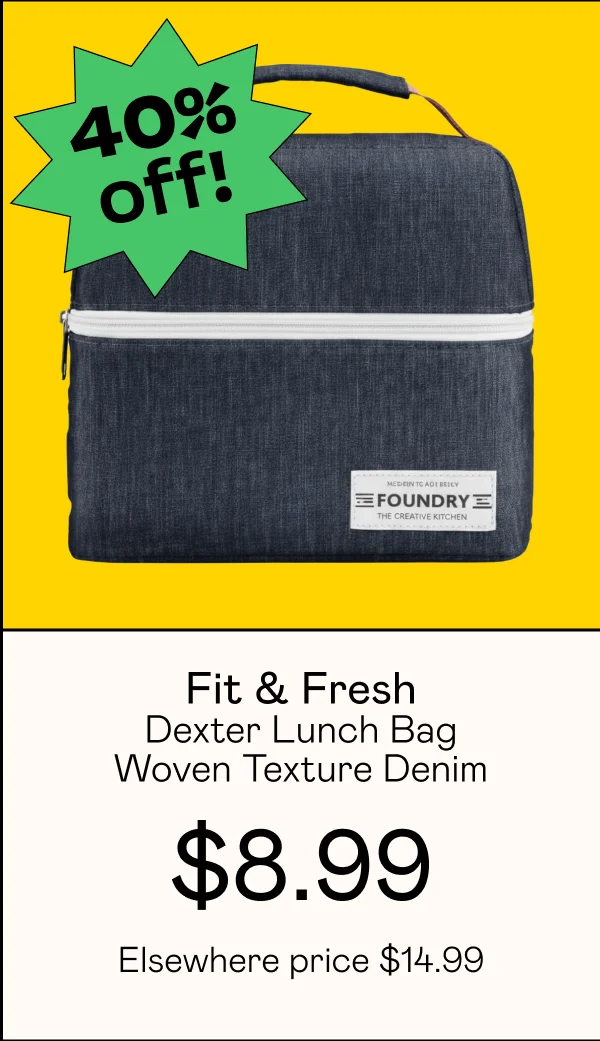 Dexter Lunch Bag - Woven Texture Denim