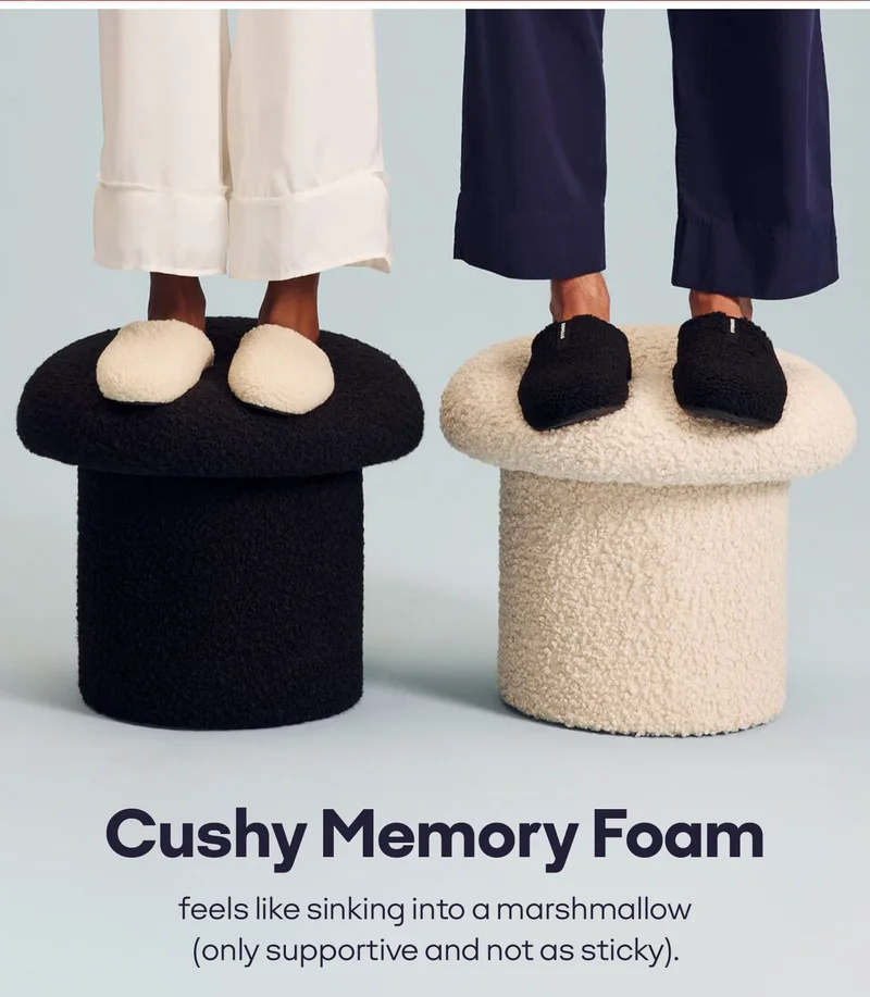 Cushy Memory Foam feels like sinking into a marshmallow (only supportive and not as sticky).