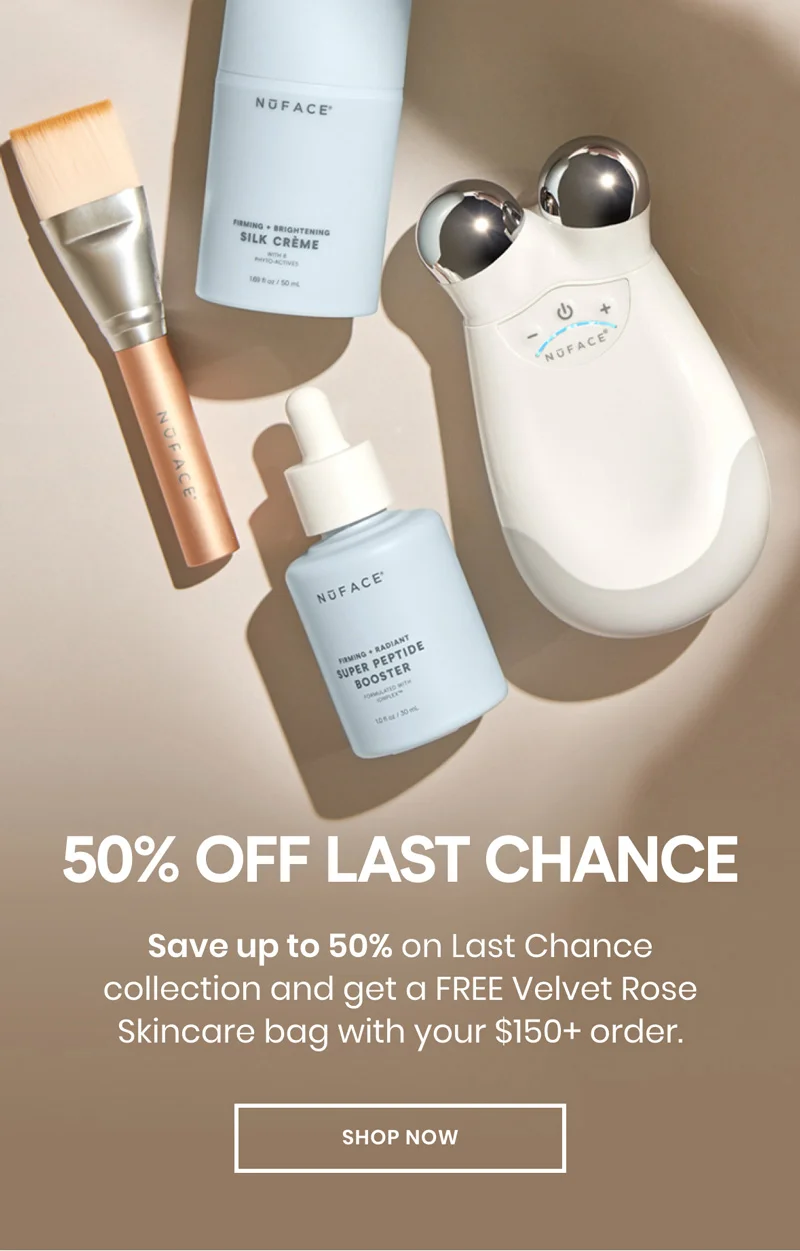 Save up to 50% on Last Chance collection and get a FREE Naghedi Skincare Bag with your $150+ order.