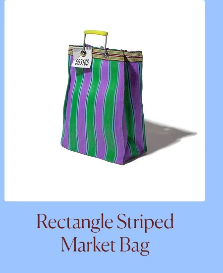 Square Striped Market Bag