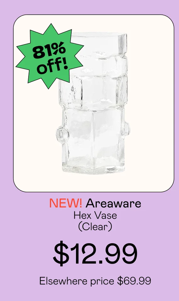 Hex Vase - Clear