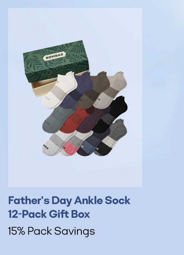 Father's Day Ankle Sock 12-Pack Gift Box | 15% Pack Savings