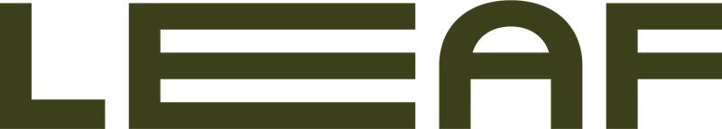 LEAF logo, the eco friendly shave company, three people in athletic wear holding leaf shave razors