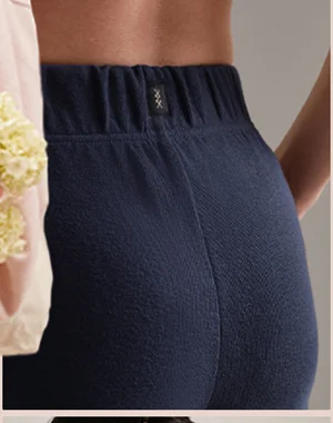 Signature Rib Jogger: Navy Blue