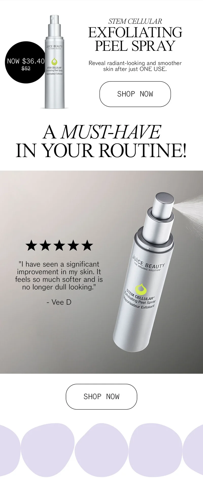 Stem Cellular Exfoliating Peel Spray