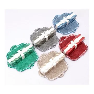 CAMPANELLI 10-Piece 6"x6" Loopy Towels in (5) Gift Boxes