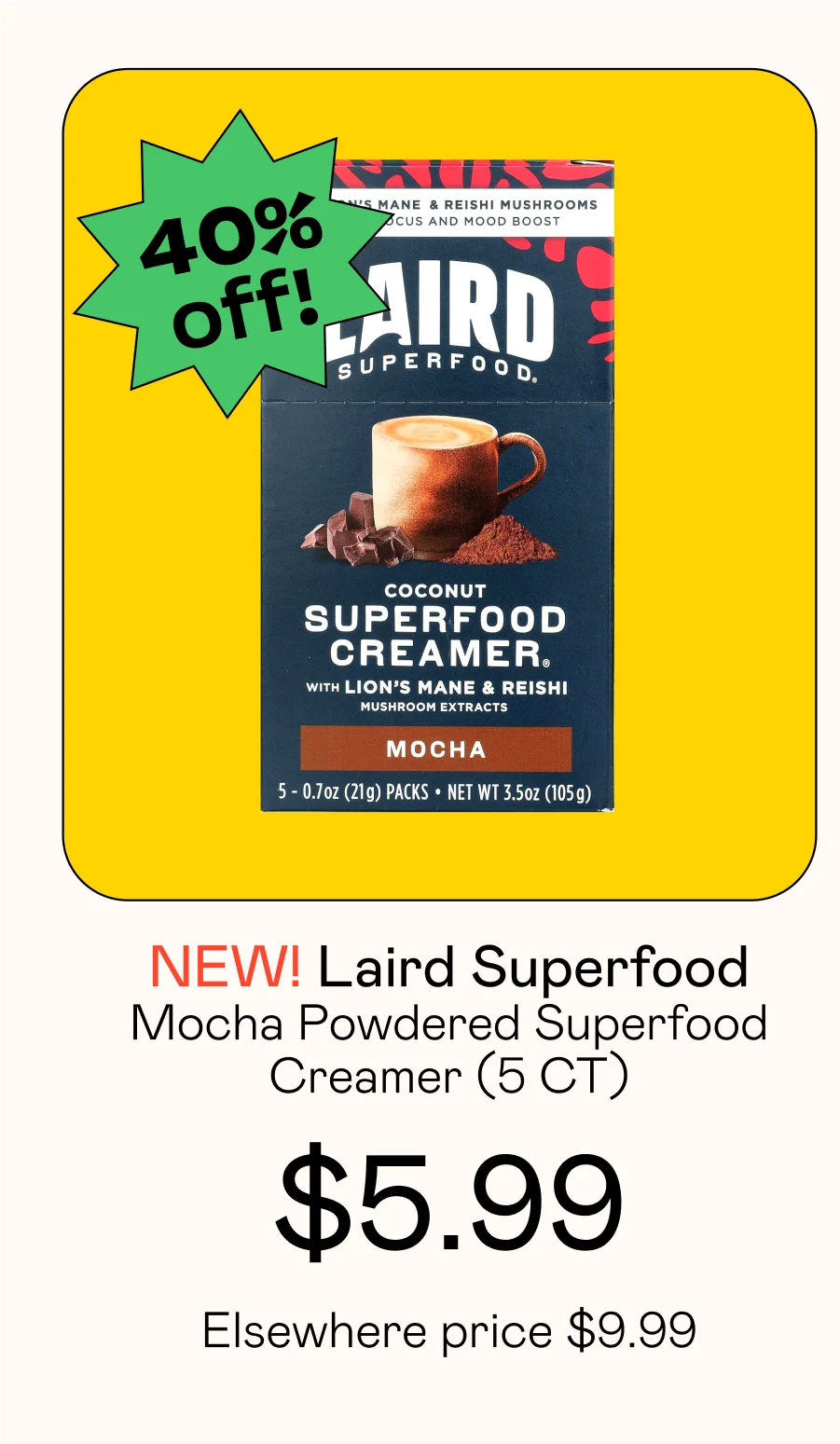 Mocha Powdered Superfood Creamer (5 CT)