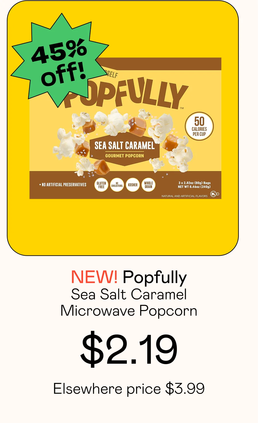 Sea Salt Caramel Microwave Popcorn