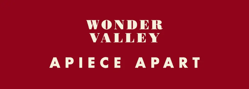 WONDER VALLEY + APIECE APART