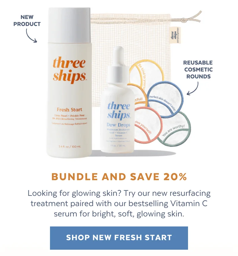 bundle and save 20% Looking for glowing skin? Try our new resurfacing treatment paired with our bestselling Vitamin C serum for bright, soft, glowing skin.
