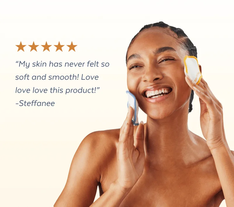 5 stars. “My skin has never felt so soft and smooth! Love love love this product!”
