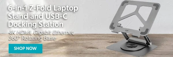 6-in-1 Z-Fold Laptop Stand and USB-C Docking Station