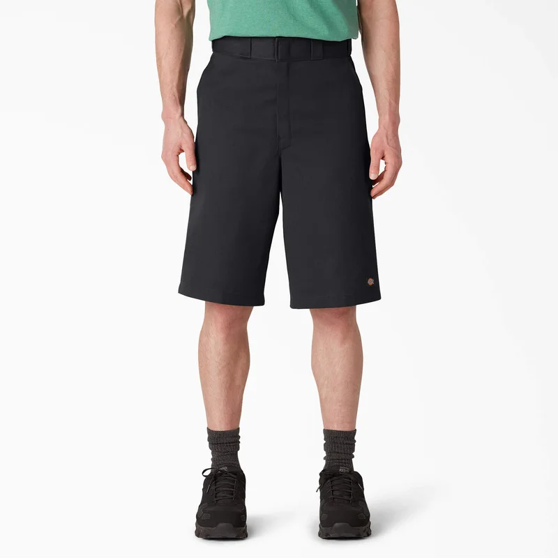 Loose Fit Flat Front Work Shorts
