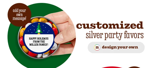 CUSTOMIZED SILVER PARTY FAVORS