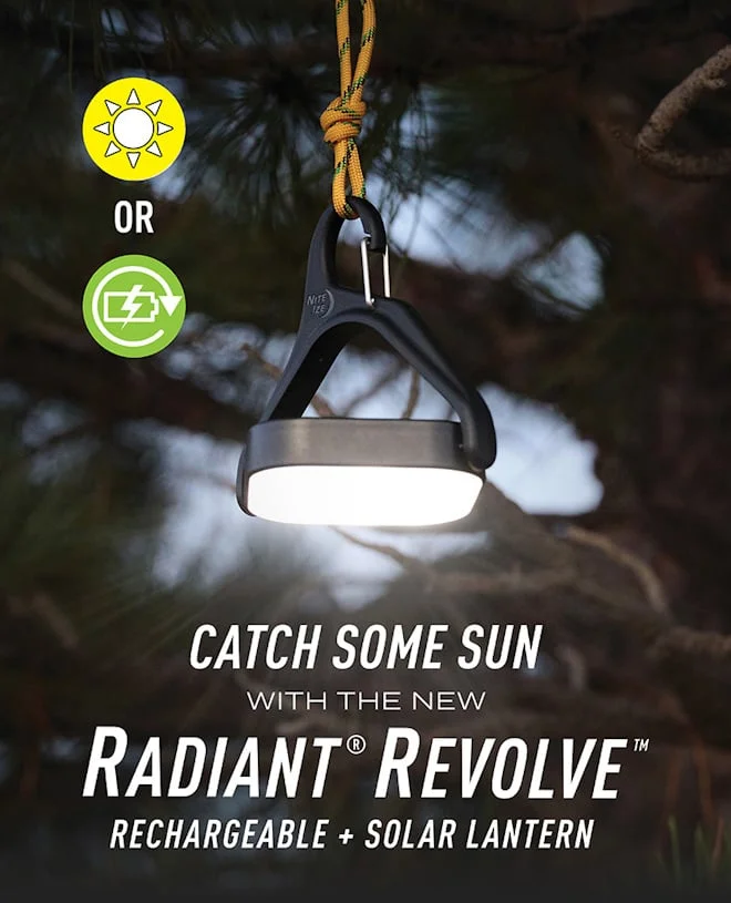 Catch some sun with the new Radiant® Revolve™ Rechargeable + Solar Lantern
