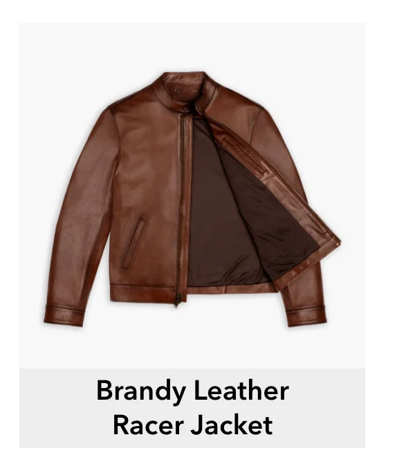 Brandy Leather Racer Jacket