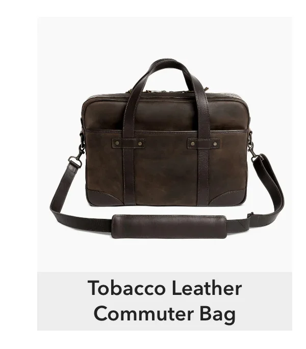 Tobacco Leather Commuter Bag