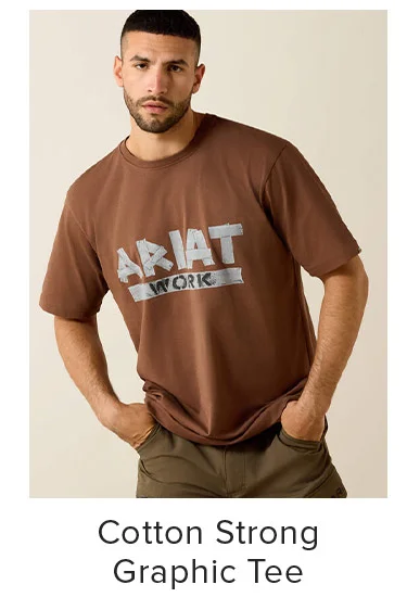 Cotton Strong Graphic Tee in Pinecone