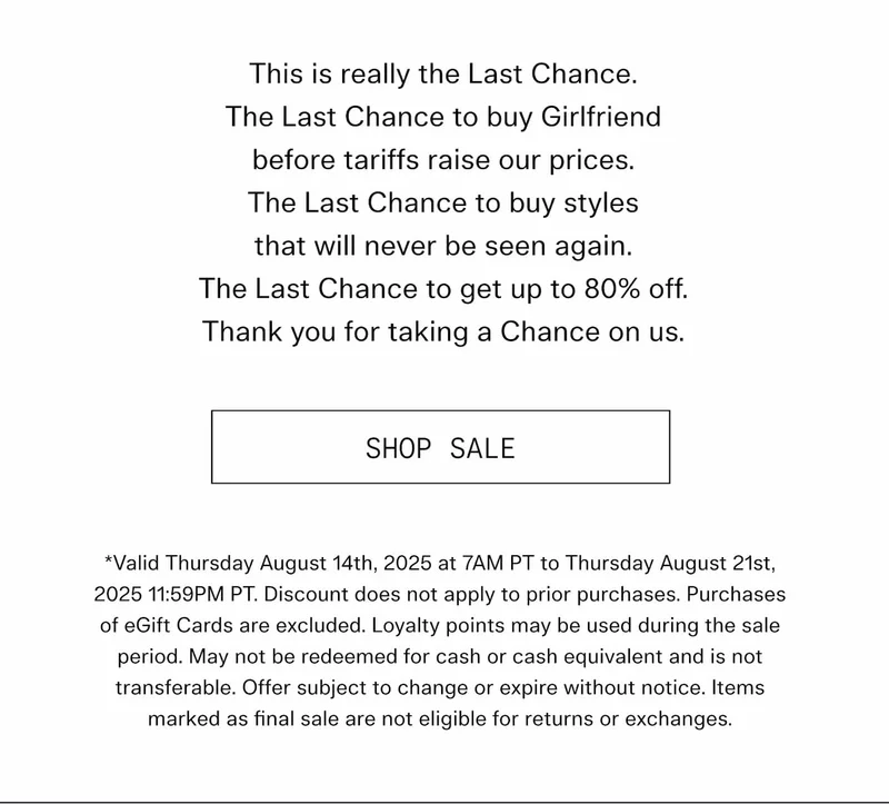 girlfriend collective last chance sale
