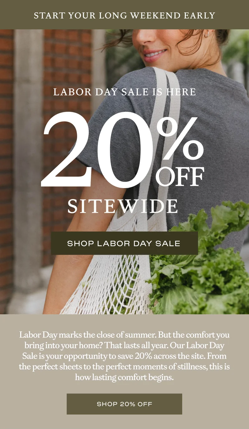 20% Off Sitewide - Shop Labor Day Sale