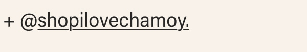 + @shopilovechamoy