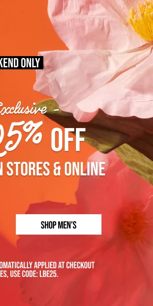 Extra 25% off Shop Men's
