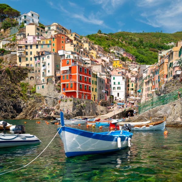 View of Cinque Terre from the sea